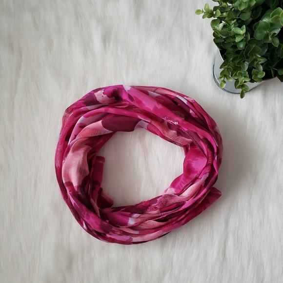 Pink Floral Scarf - Picture 2 of 6